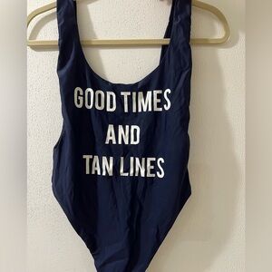 Aerie Deep Blue One-Piece Swimsuit